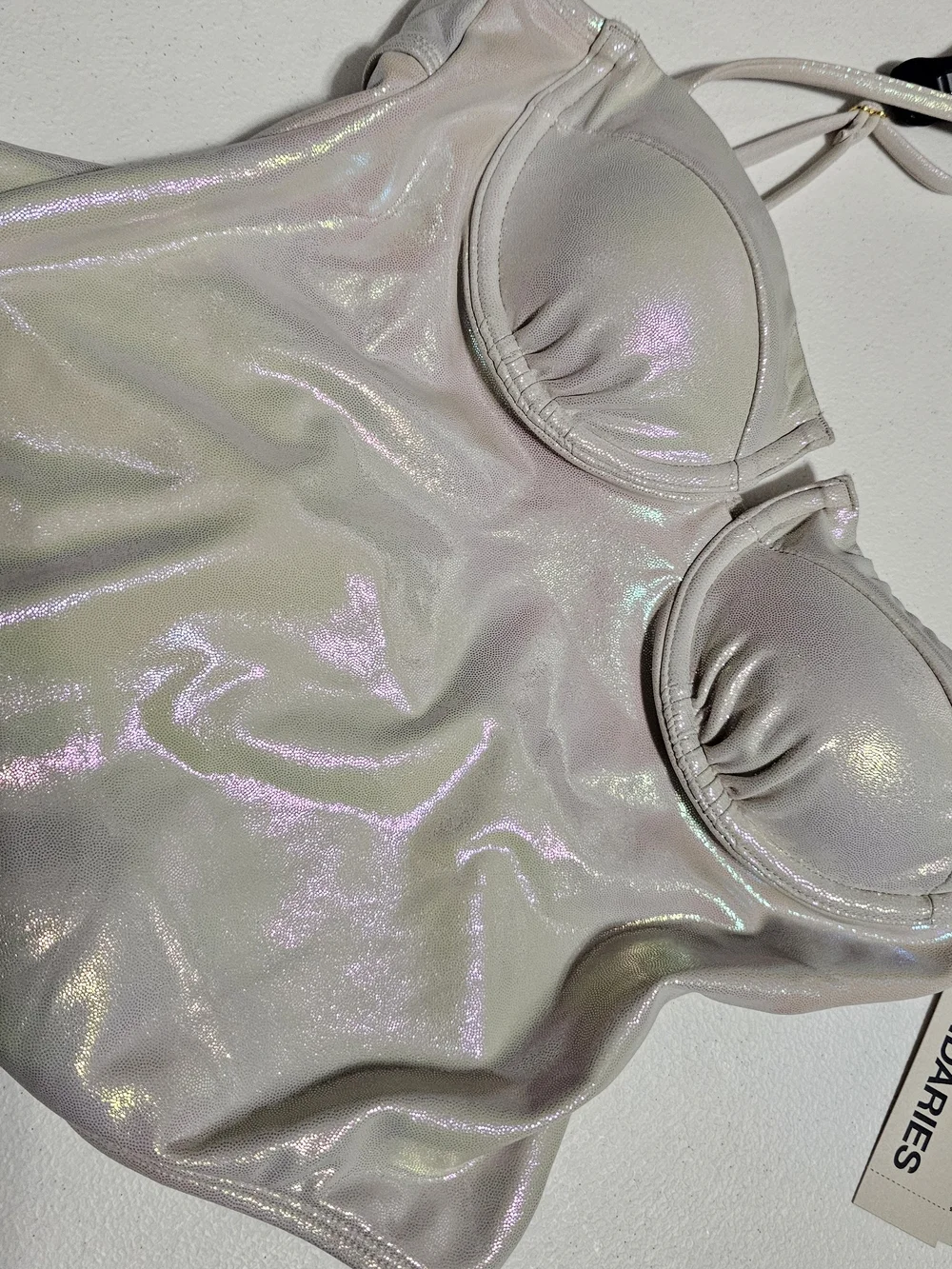 No Boundaries Iridescent Pearl Underwire Swimsuit